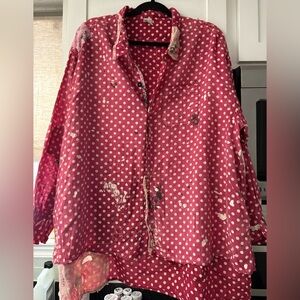 ❤️Magnolia Pearl Original Polka Dot Adison Workshirt!! Color: Redford ❤️